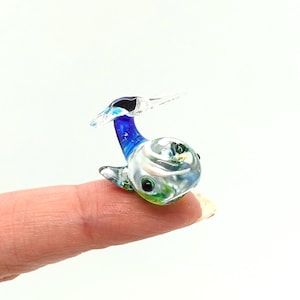 Whale Micro Tiny Hand Blown Glass Art Figurines Animals Collectible Gift Home Décor