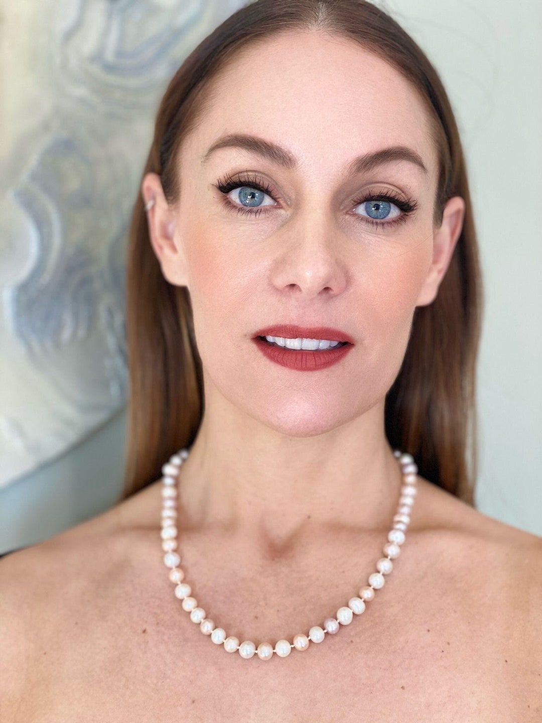 Single Strand Pearl Necklace Freshwater Pearls Handmade Etsy