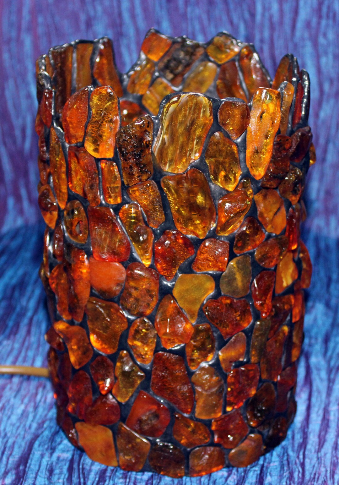 Tiffany Desk Lamp Baltic Amber Circle 13 Cm - Etsy