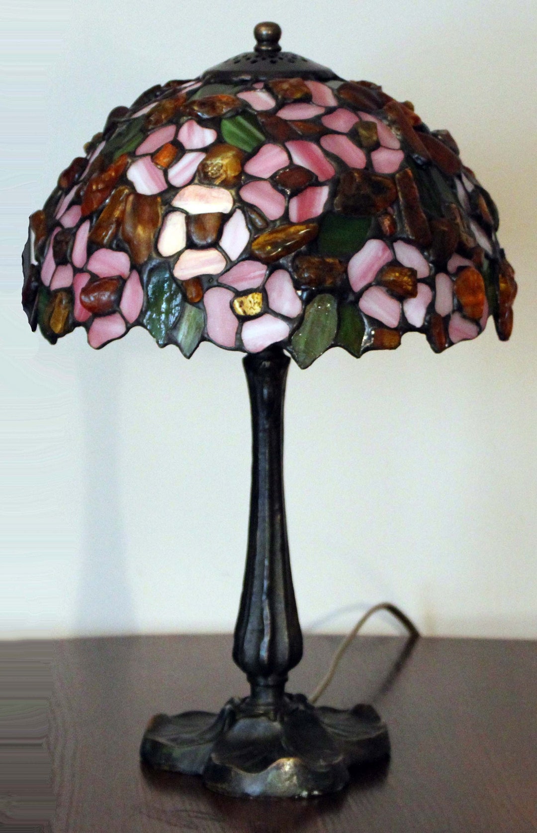 Tiffany Lamp Flower With Baltic Amber 22 Cm (9 In) - Etsy
