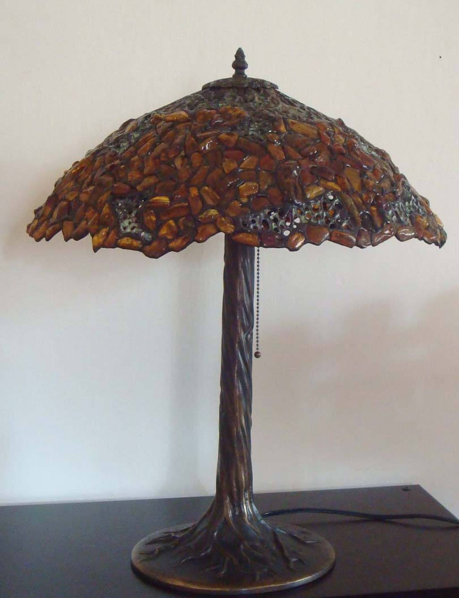 Tiffany Desk Lamp With Baltic Amber 48 Cm 19 In Tiffany - Etsy