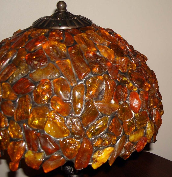 Tiffany Amber Lamp, Baltic Amber, 25 Cm (10 In) - Etsy