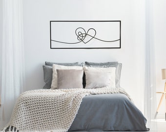 Shape of my heart  black metal Wall Art By Glyphs