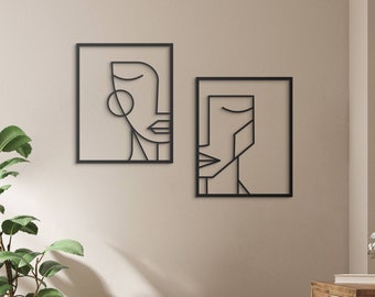 Power Coule in black set of 2 - Metal Wall Art  By Glyphs