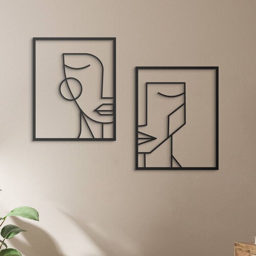 The Missing Piece Black Metal Wall Art by Glyphs Etsy