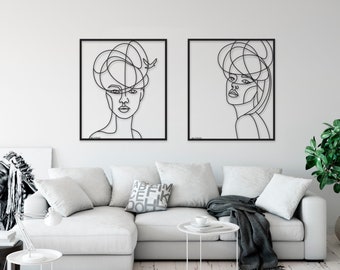 All in your head metal wall art by Glyphs