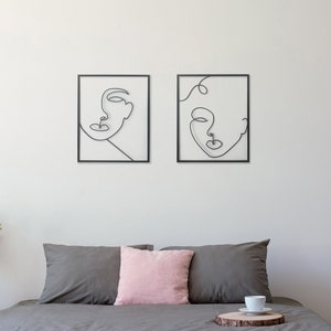 Duet in Black Metal Wall Art by Glyphs image 1