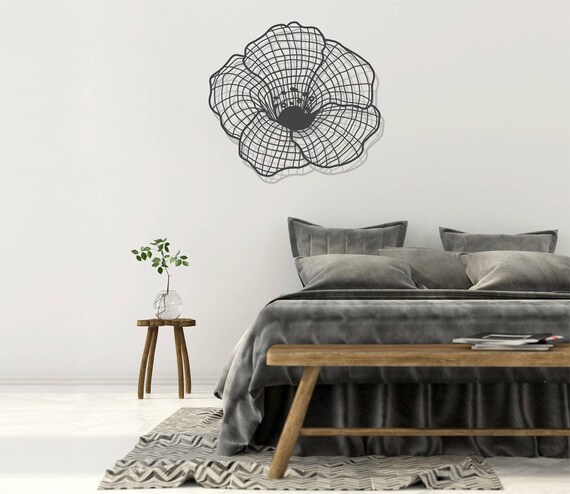 Flower Wall Art Flower Art Wall Decor Metal Wall Art Metal Flower Wall Art Wall Decor Living Room Wall Decor Bedroom Wall Hanging