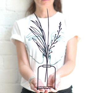 Modern vase decorative metal Vase in Minimalist scandinavian design choose your design image 5