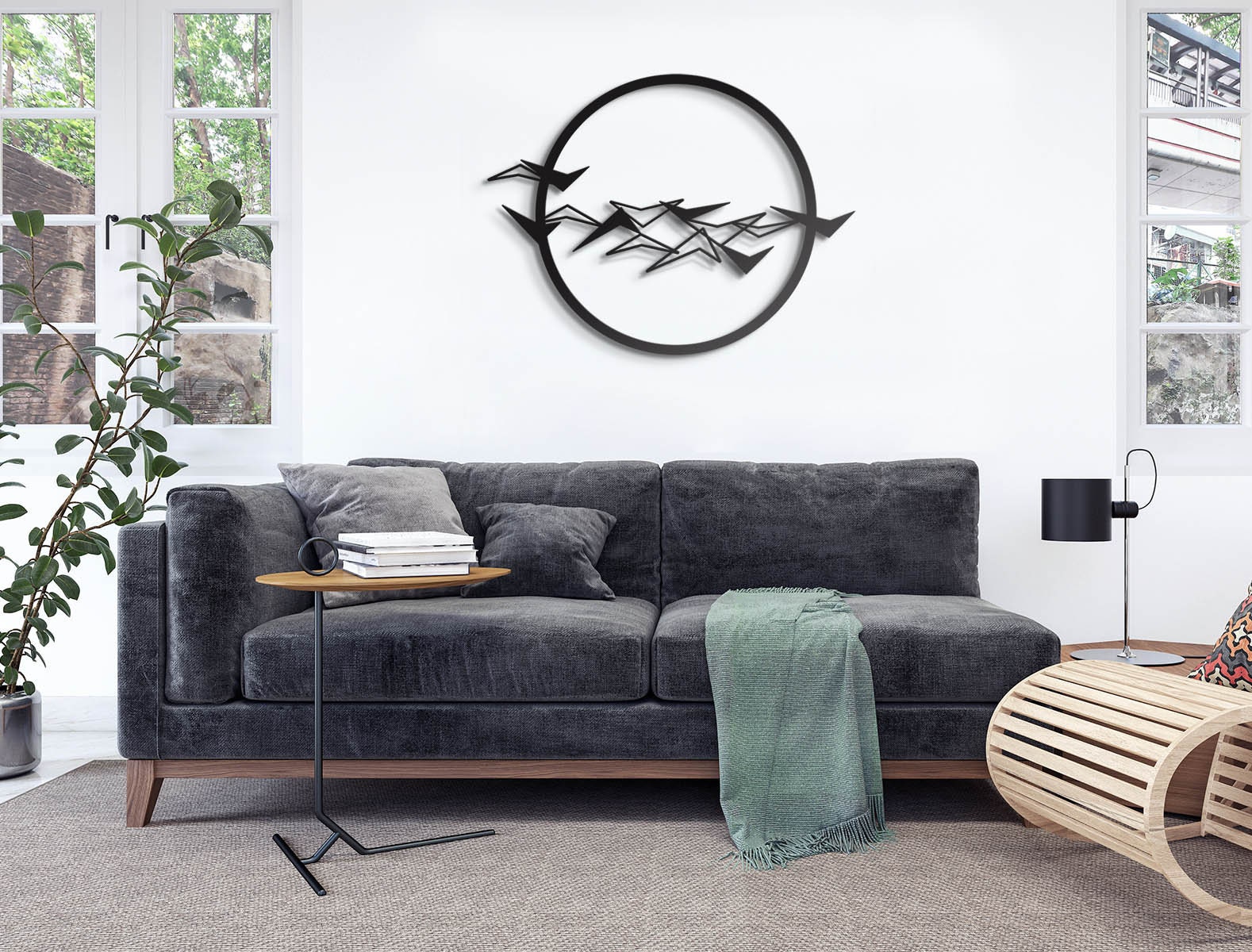 Skyline Black Metal Wall Art Par Glyphs