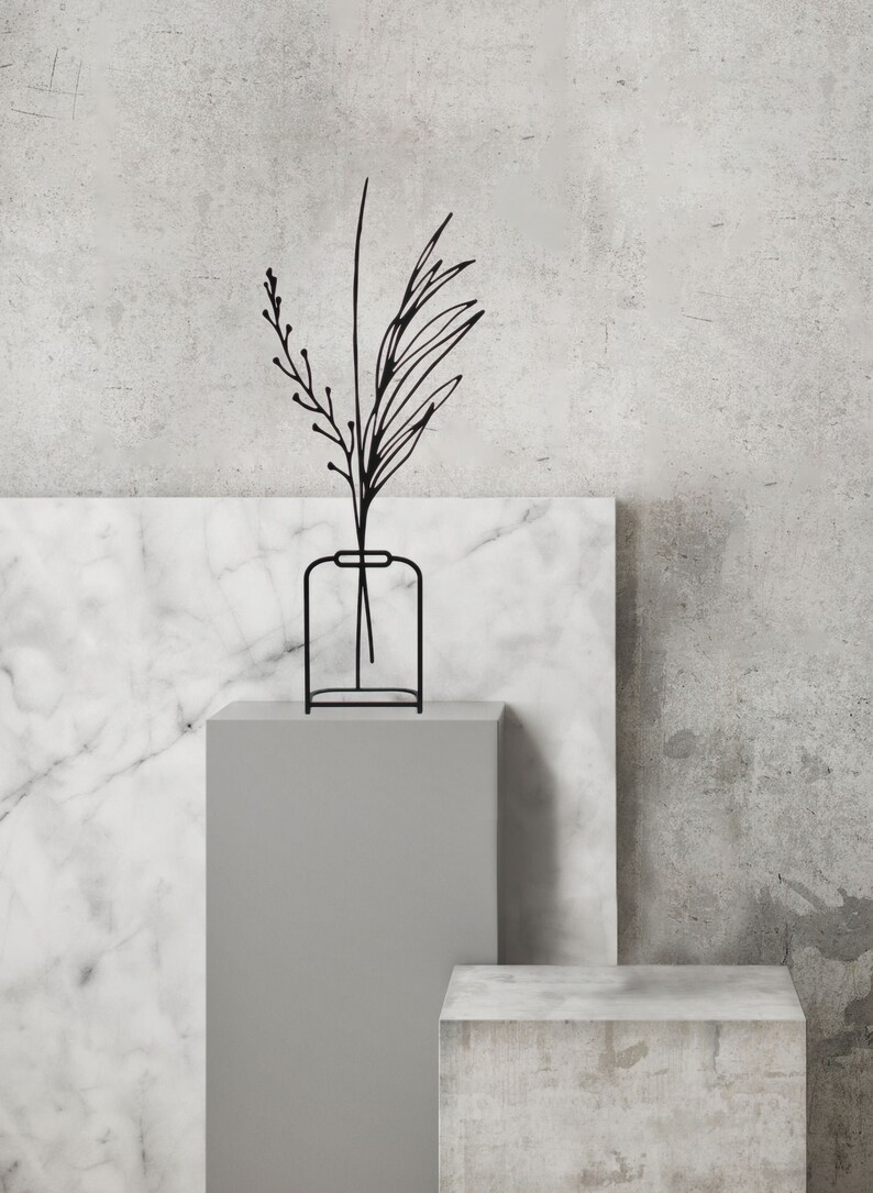 Modern vase decorative metal Vase in Minimalist scandinavian design choose your design image 2