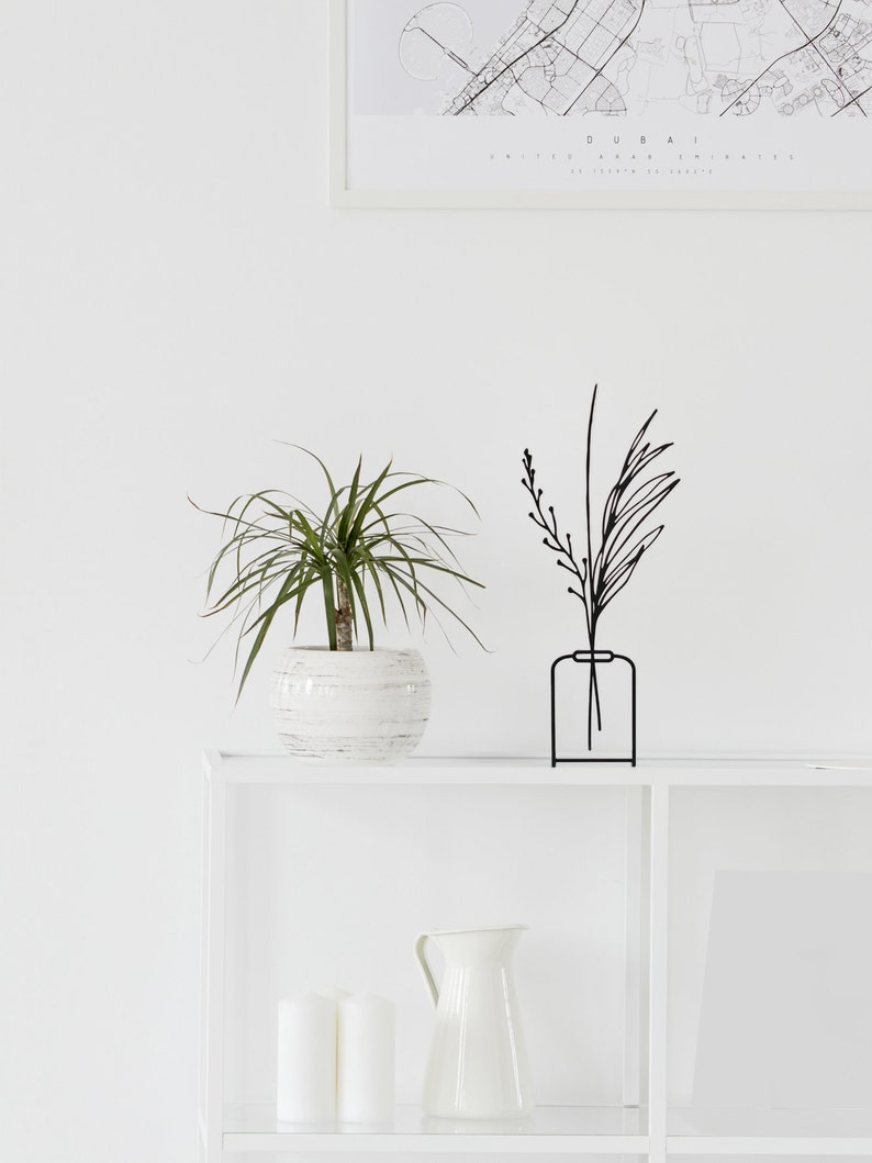 Modern vase decorative metal Vase in Minimalist scandinavian design choose your design image 3