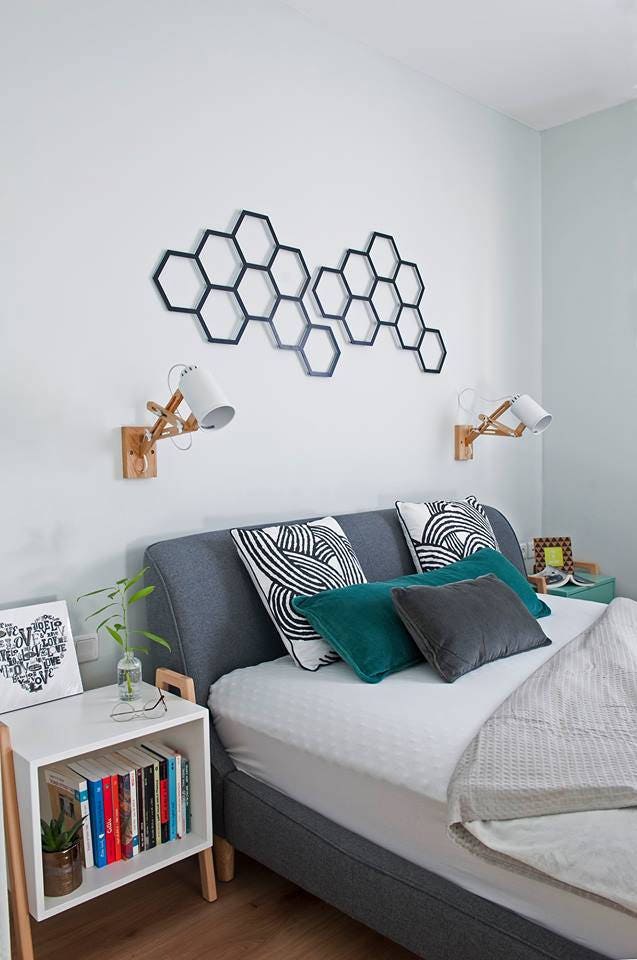 Modular Hexagonal Metal Wall Art Par Glyphs