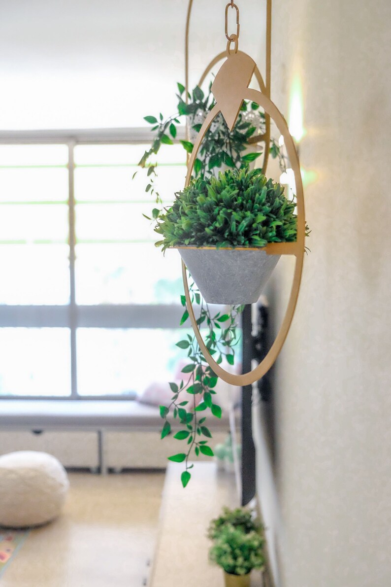 Jewel Plants Gold Metal Hanging Decor by Glyphs Etsy UK