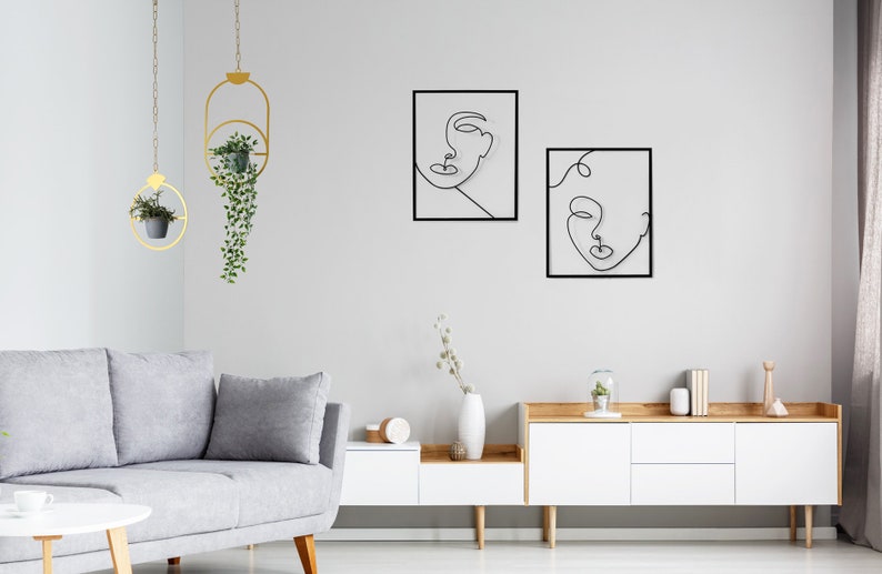 Duet in Black Metal Wall Art by Glyphs image 2