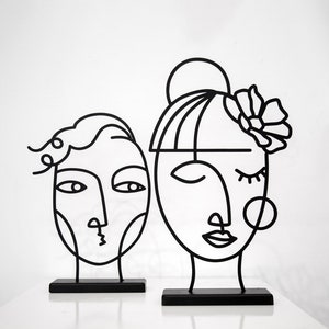 Face to Face Metal Sculpture by Glyphs image 2