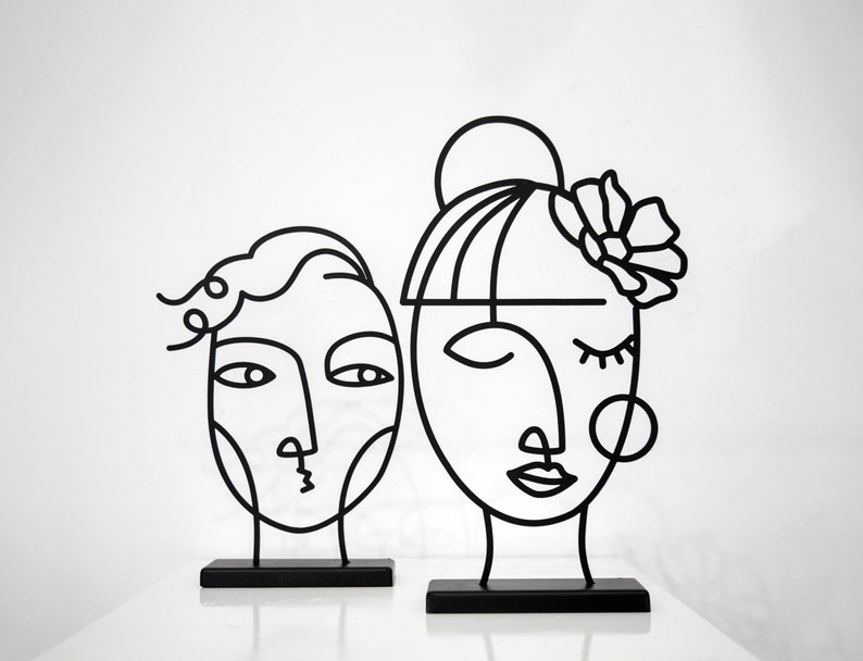 Face to Face Metal Sculpture by Glyphs image 2