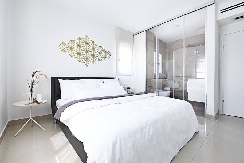 Gold Wall Art Geometric Wall Art Metal Home Decor Etsy