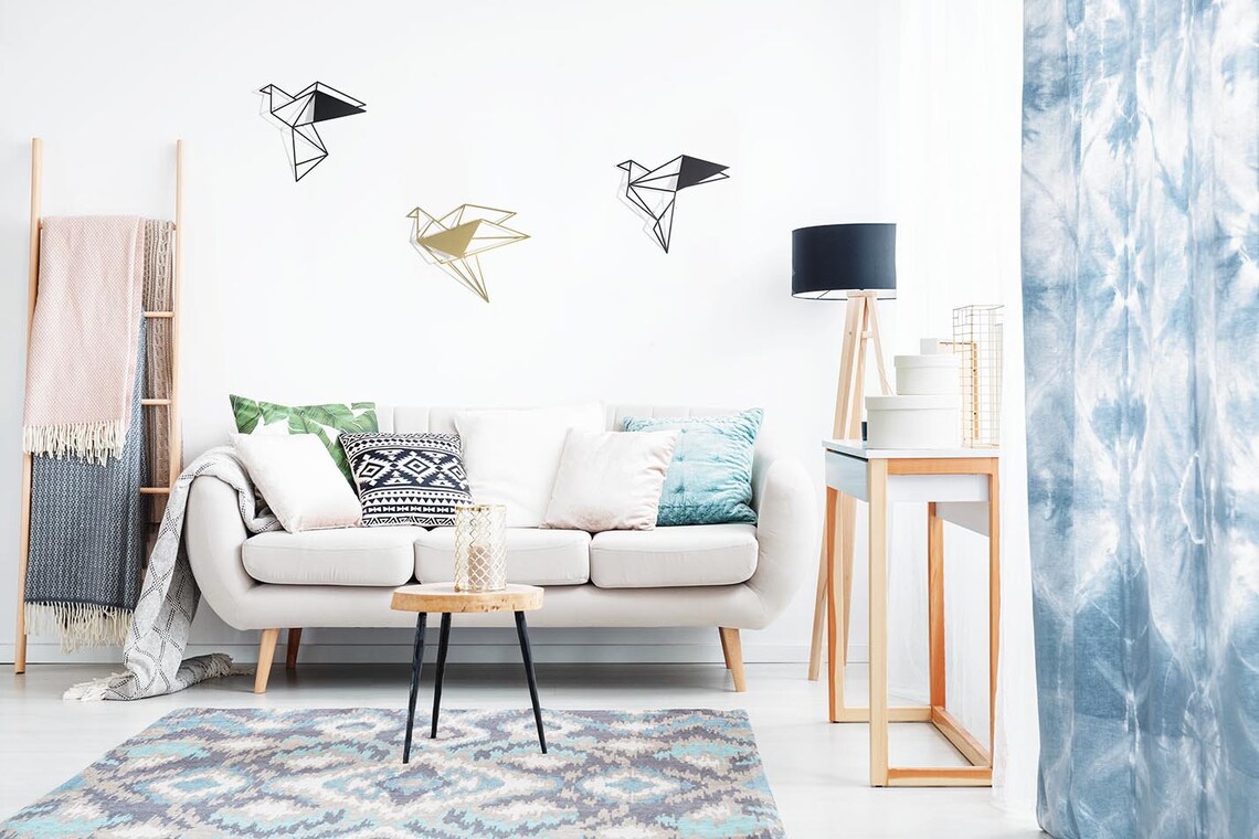 Set of 3 Wall Art Black Birds Metal Home Decor Minimalist Etsy