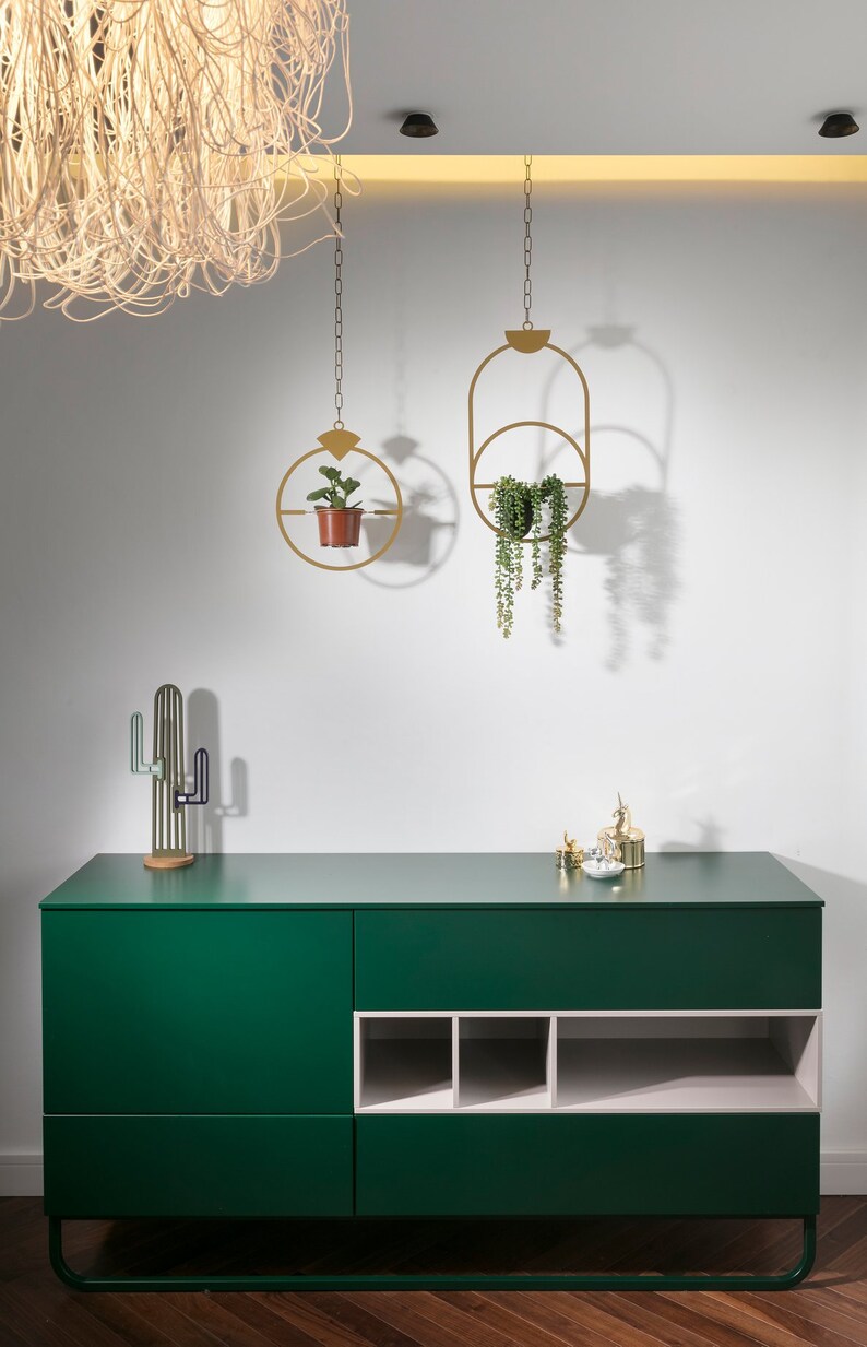 Jewel Plants Gold Metal Hanging Decor by Glyphs Etsy UK