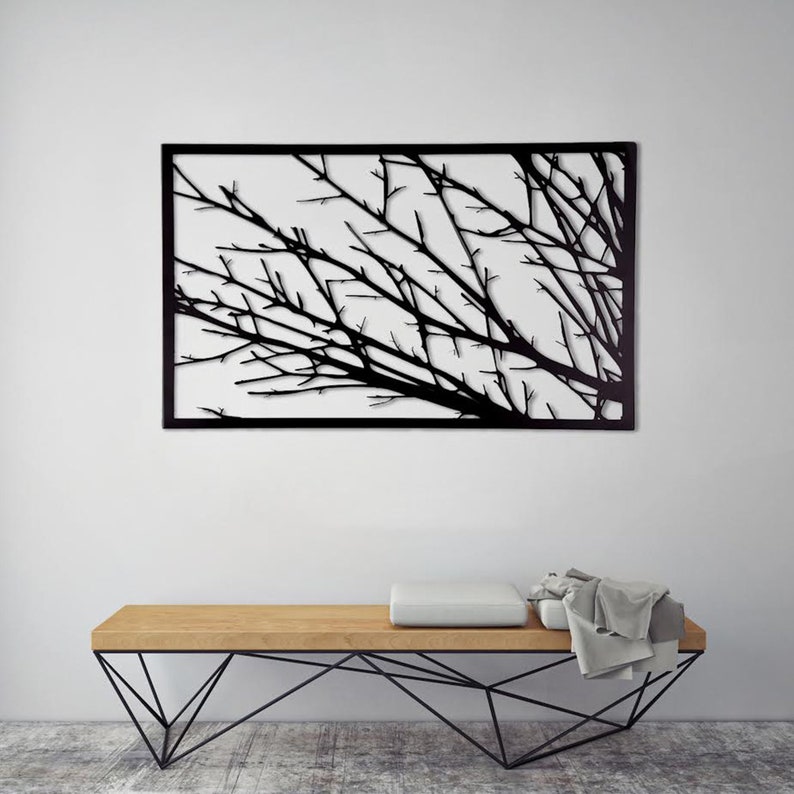 Metal Wall Art Minimalist Wall Art Metal Home Decor Living Etsy