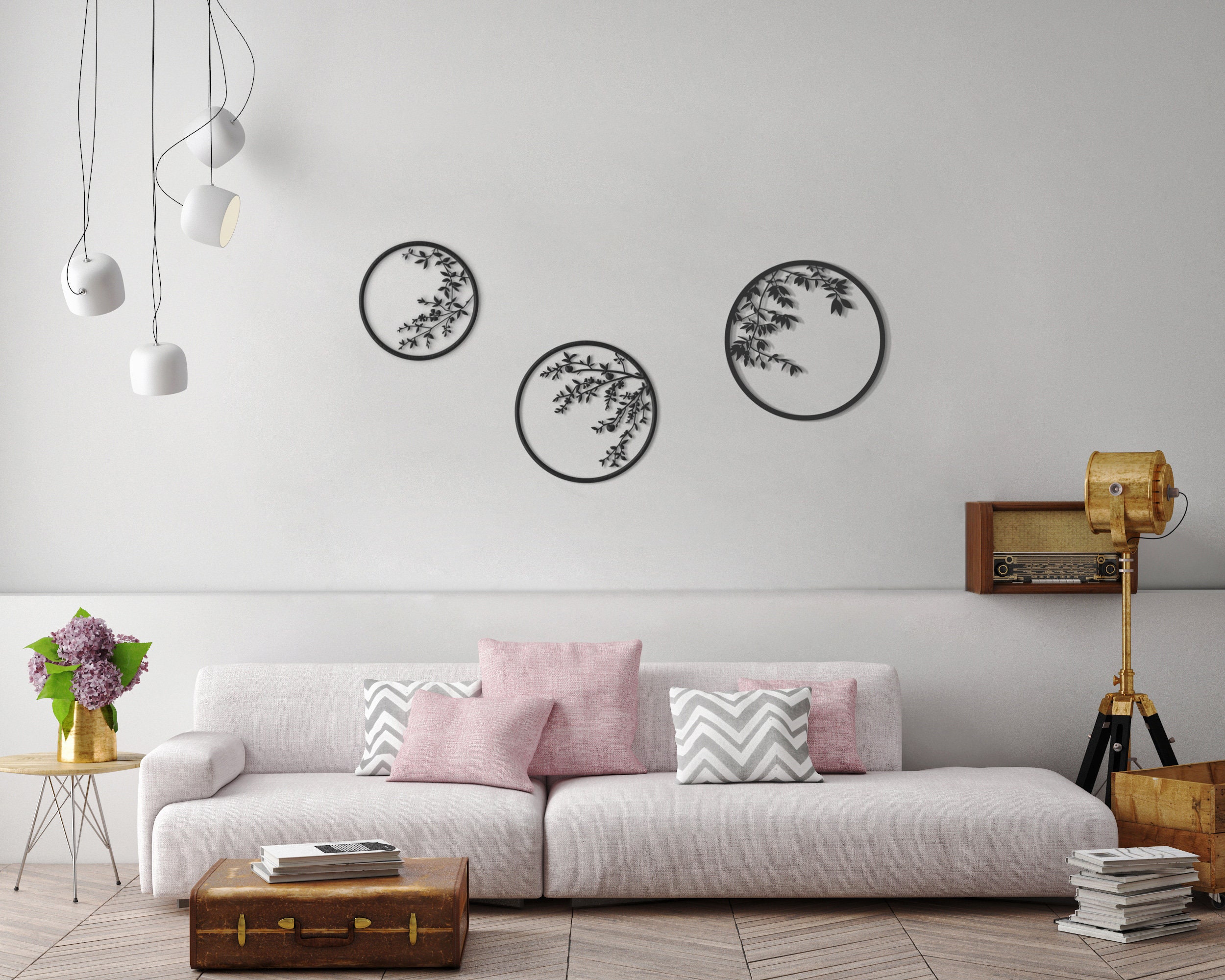 Cercles - Set de 3 Metal Wall Art By Glyphs