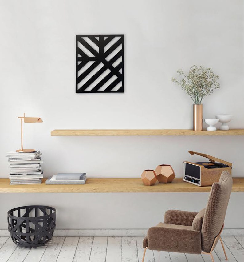 Wall Art Set of 2 Metal Wall Art Minimalist Wall Art Living Etsy