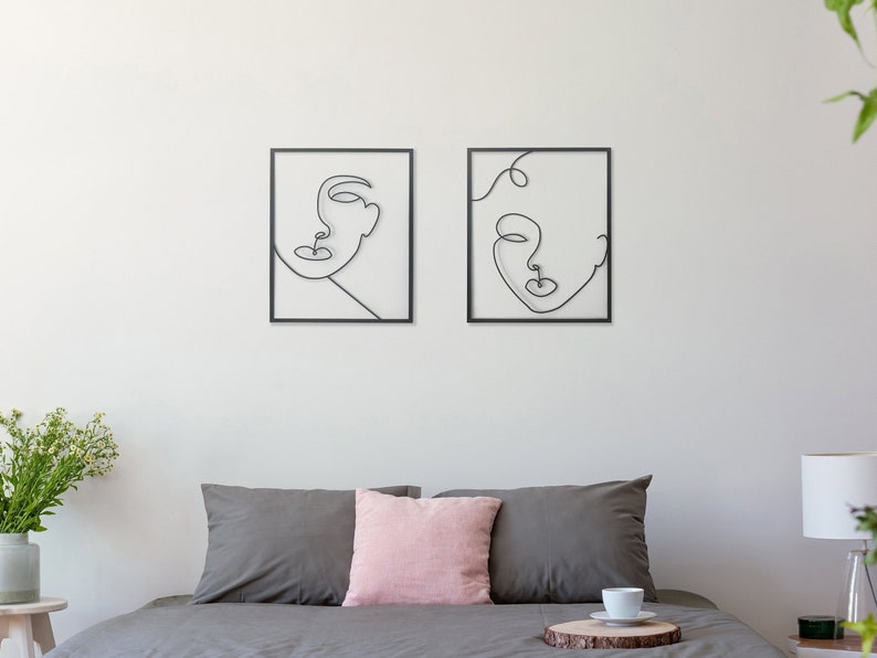 Duet in Black Metal Wall Art by Glyphs image 1