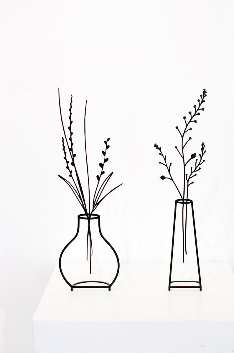 Modern vase decorative metal Vase in Minimalist scandinavian design choose your design image 4