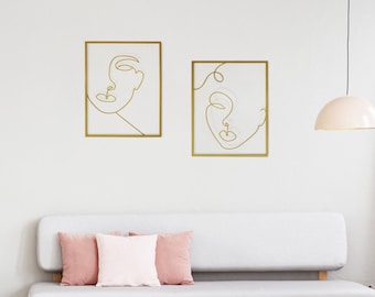 Duet  in Gold-Metal Wall Art by Glyphs