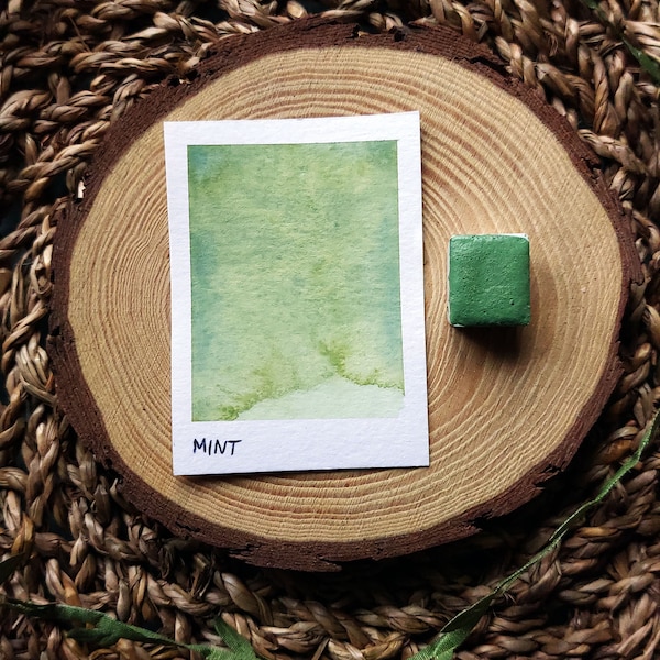 Mint Handmade Watercolor Paint by P.