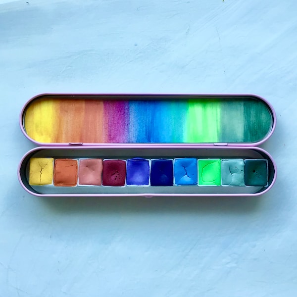 Handmade watercolor set by P.