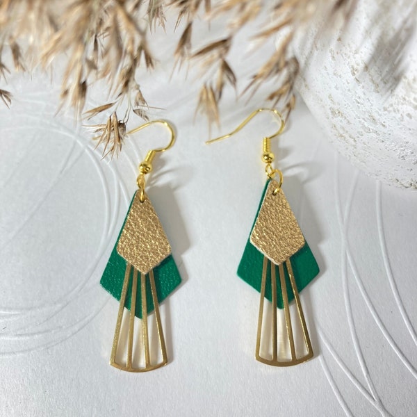 Boucles d'oreilles en cuir véritable - boucles d'oreilles - bijoux en cuir - cuir