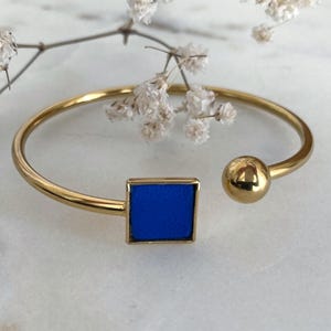 Metal and leather bangle bracelets - bracelet - leather - leather jewelry - jewelry