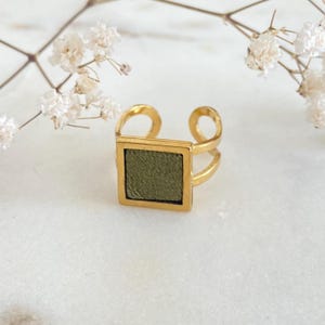 Metal and leather rings - rings - leather - leather jewelry - jewelry