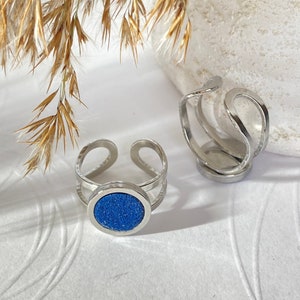 Leather rings - rings - leather jewelry - leather