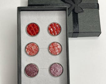 Leather earrings - stud earrings - leather jewelry