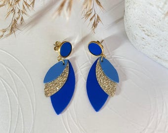 Genuine leather earrings - earrings - leather jewelry - leather