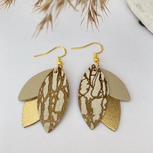 Genuine Leather Earrings - Leather Jewelry - Leather - Women Gifts - Christmas