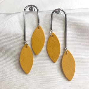 Leather earrings - leather jewelry - leather - gifts - women