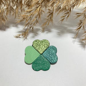 Leather brooch - brooches - leather - heart
