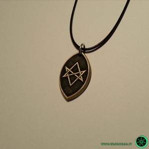 Unicursal Hexagram - Unicursal Hexagram - bronze pendant