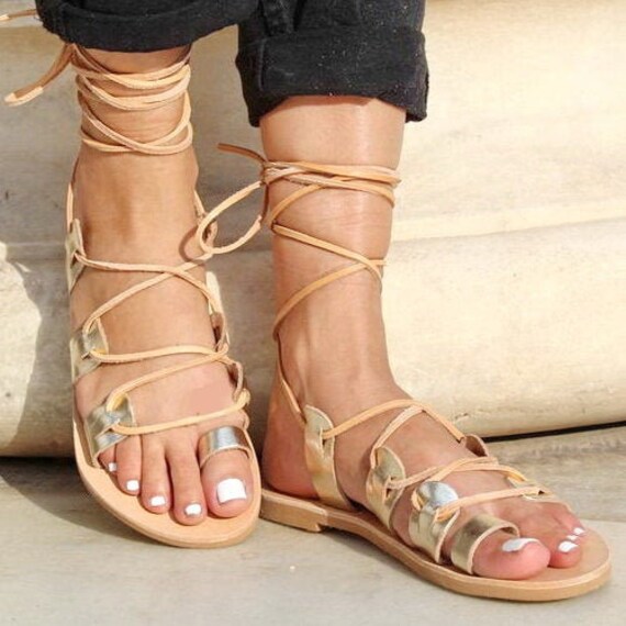 Greek sandals for women,Spartan sandals Strappy sandals,Leather gladiator sandals,Ancient Greek sandals Handmade gold sandals,Gold sandals