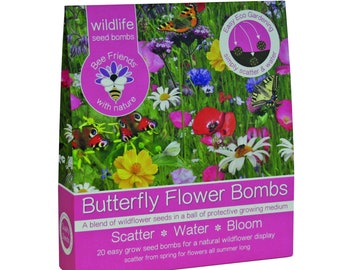 Butterfly Wildflower Seed Bombs – Eco-Friendly Gardening Gift