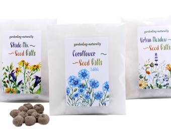 Wildflower Seedballs: Urban Meadow, Shade Mix, Cornflower (20 Pack)