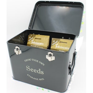 Seed Box, Seed Packet Storage Box, Wooden Seed Organiser, Seed Gift Box,  Seed Storage Box, Engraved Seed Packet Storage, Gardeners Gift, 
