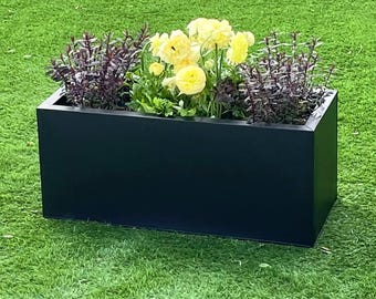 Large Aluzinc Metal Garden Planter: Rustproof Herb Flower Box