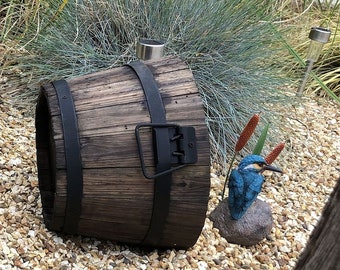 Wooden Barrel Garden Planter