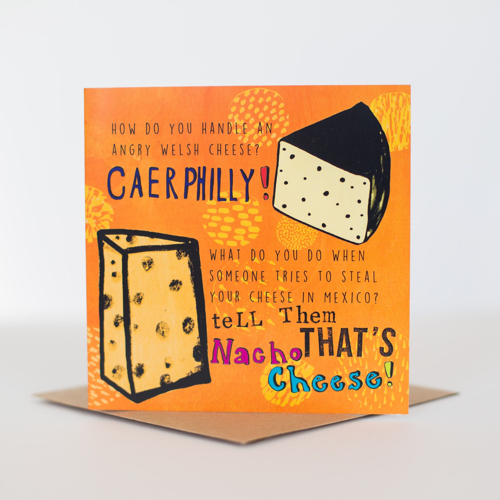 4 Cheese Joke Greetings Cards Etsy