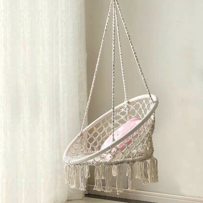 Macrame Hammock Chair Stand Hanging Chair 100 Cotton/ Indoor Etsy UK